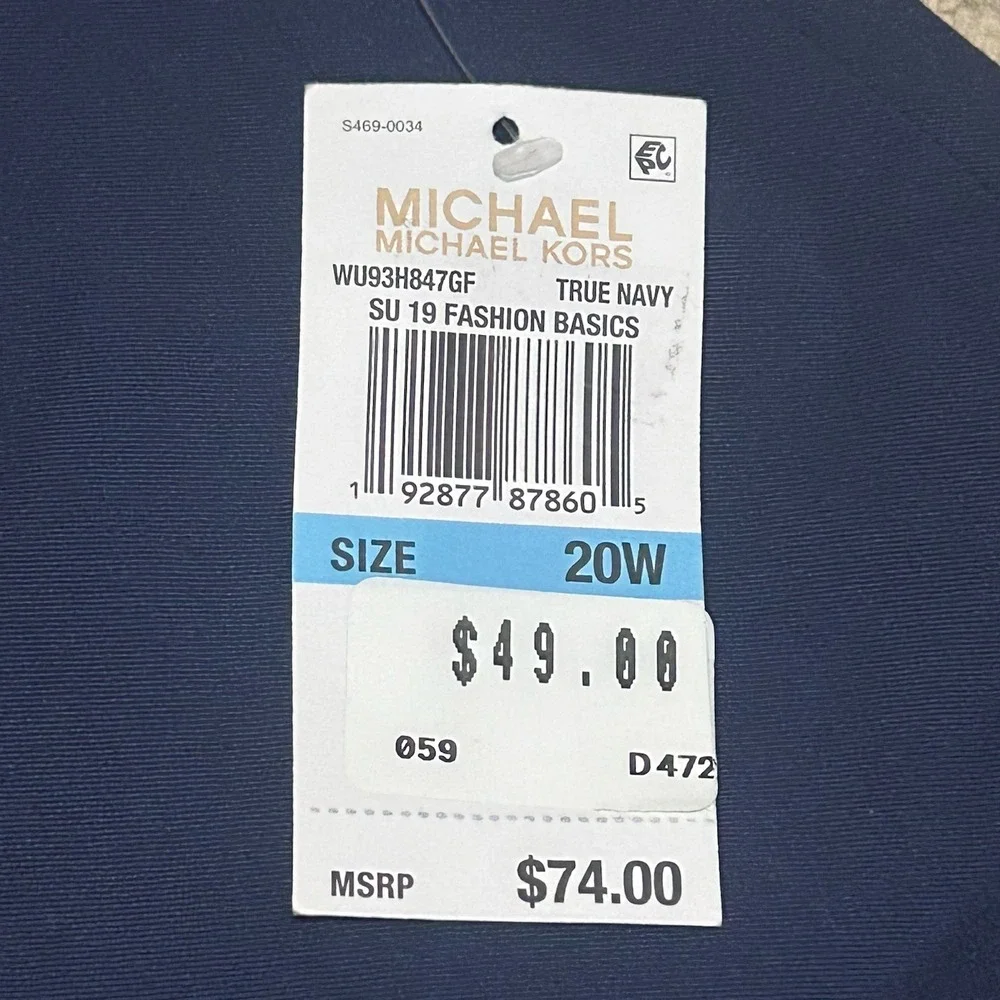 Michael Kors Women's 20W Fashion Basics Dress Pants Blue NWT - Picture 2 of 9